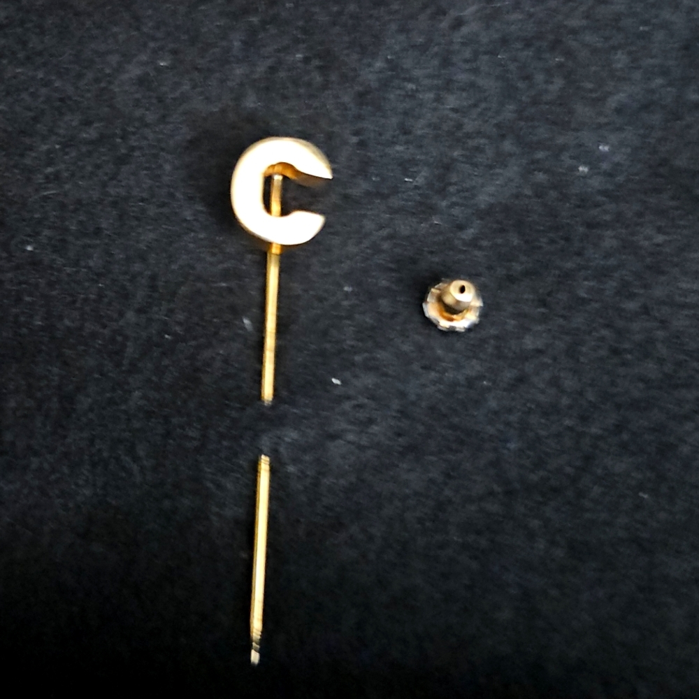 Vintage Gold Scarf/Tie Pin with Backing